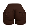 Sexy butt shorts in brown, designed to shape and accentuate curves with a flattering fit.
